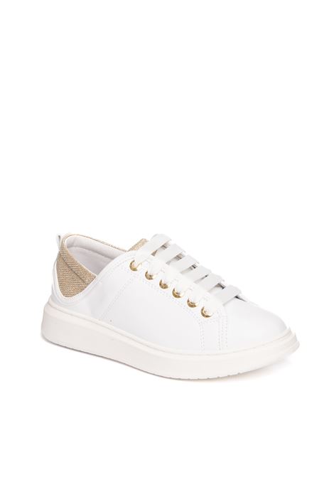 White/platinum leather sneaker UMA PARKER NEW YORK | 1010124PELLE-BIANCO/PLATINO